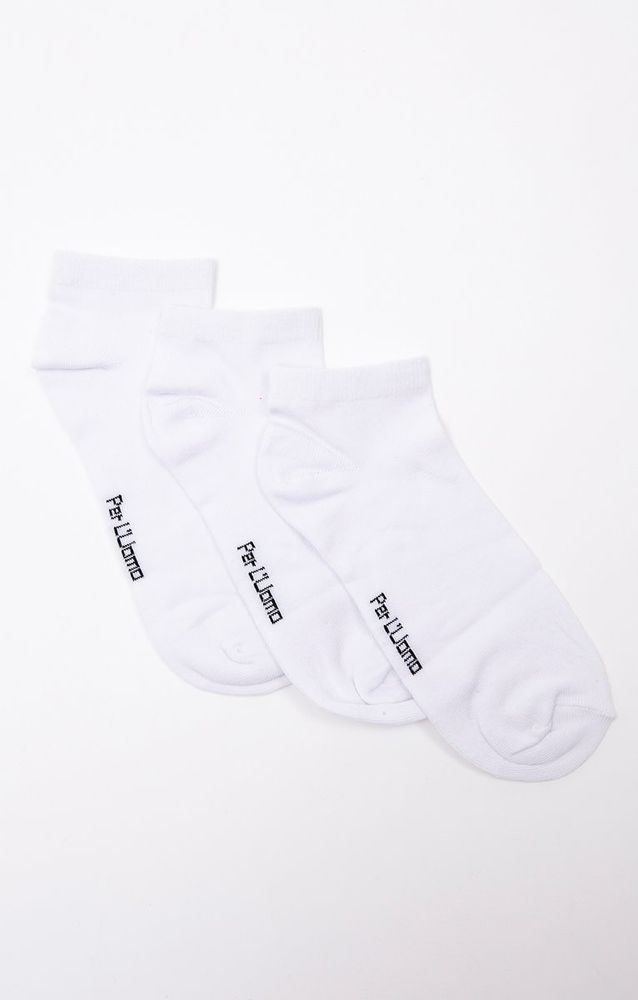 Lot de 3 paires socquettes unies
