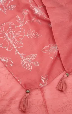 GRAND FOULARD IMPRIMÉ TISSÉ