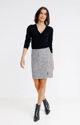 Jupe courte en tweed