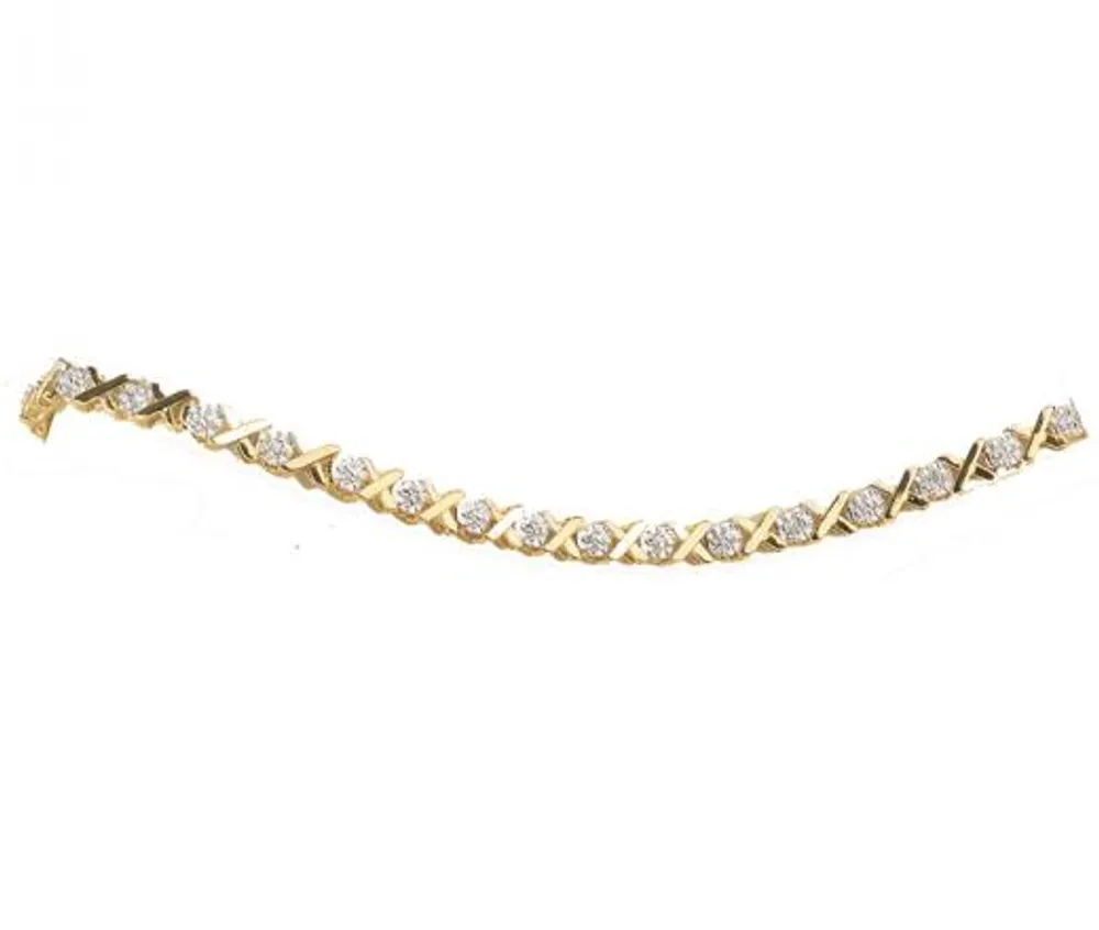 Yellow Gold 0.085CTW Diamond Bracelet