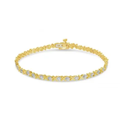 Yellow Gold 0.085CTW Diamond Bracelet