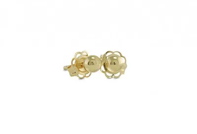 10K Yellow Gold 3mm Ball Earrings