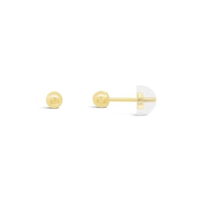 10K Yellow Gold 3mm Ball Earrings