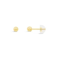 10K Yellow Gold 3mm Ball Earrings