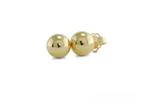 10K Yellow Gold 6mm Ball Earrings