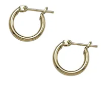 Children's 10K Yellow Gold 14mm X 2mm Hoop Earrings