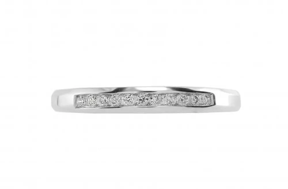 Infinity Gold Channel Set Diamond Anniversary Ring