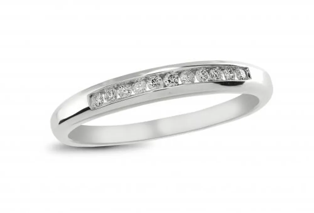 Infinity Gold Channel Set Diamond Anniversary Ring