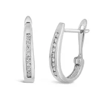 Infinity White Gold 0.15CTW Diamond Earrings