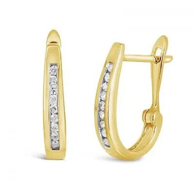 Infinity Yellow Gold 0.15CTW Diamond Earrings