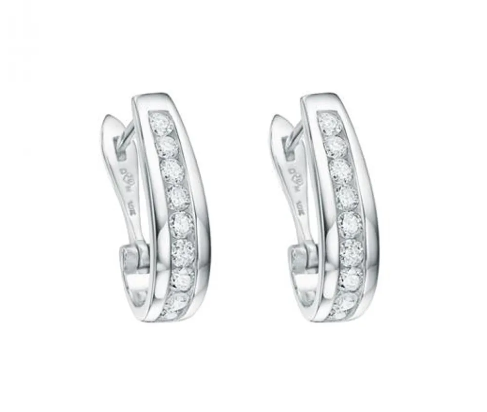 Infinity White Gold 1.00CTW Diamond Earrings