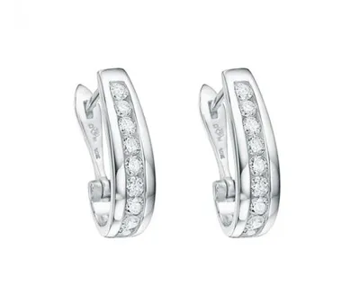 Infinity White Gold 1.00CTW Diamond Earrings