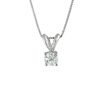 10K White Gold 0.05CT Diamond Pendant