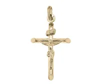 10K Yellow Gold Tubular Crucifix