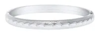 Children's Sterling Silver 4.5" Hearts Bangle