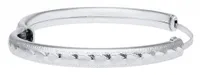 Children's Sterling Silver 4.5" Hearts Bangle