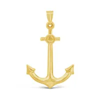 10K Yellow Gold Anchor Pendant