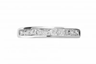 Infinity White Gold Channel Set 0.50CTW Diamond Anniversary Ring