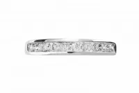 Infinity White Gold Channel Set 0.50CTW Diamond Anniversary Ring