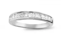 Infinity White Gold Channel Set 0.50CTW Diamond Anniversary Ring