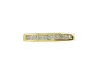 Infinity Yellow Gold Channel Set 0.33CTW Diamond Anniversary Ring