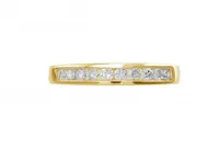 Infinity Yellow Gold Channel Set 0.25CTW Diamond Anniversary Ring