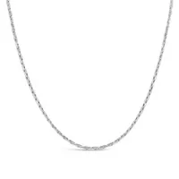 10K White Gold 18" 0.90mm Corena Chain