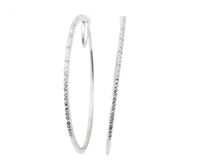 Sterling Silver 0.10CTW Hollywood Hoops