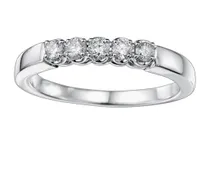 Windsor Five-Stone White Gold 0.25CTW Diamond Anniversary Ring