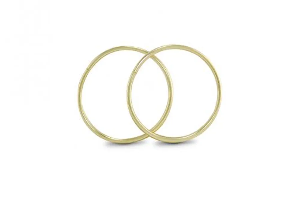 10K Yellow Gold 15mm Sleepers