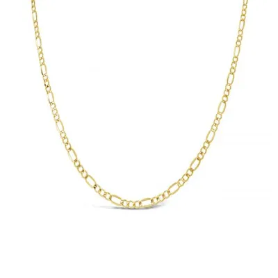 10K Yellow Gold 20" Diamond Cut Figaro