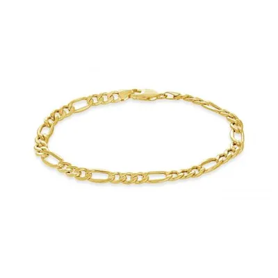 10K Yellow Gold 8.5" 6.1mm Diamond Cut Figaro Bracelet