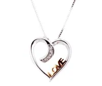 Sterling Silver Diamond Heart Pendant