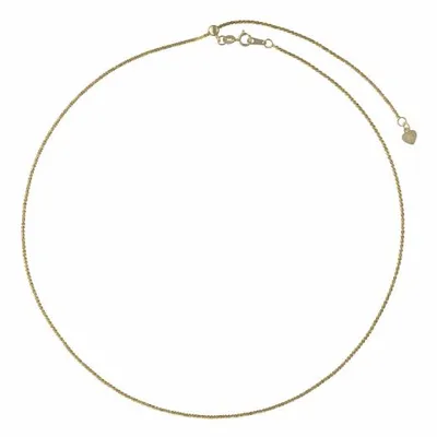 10K Yellow Gold Adjustable to 22" 1.4mm Sparkle Chain