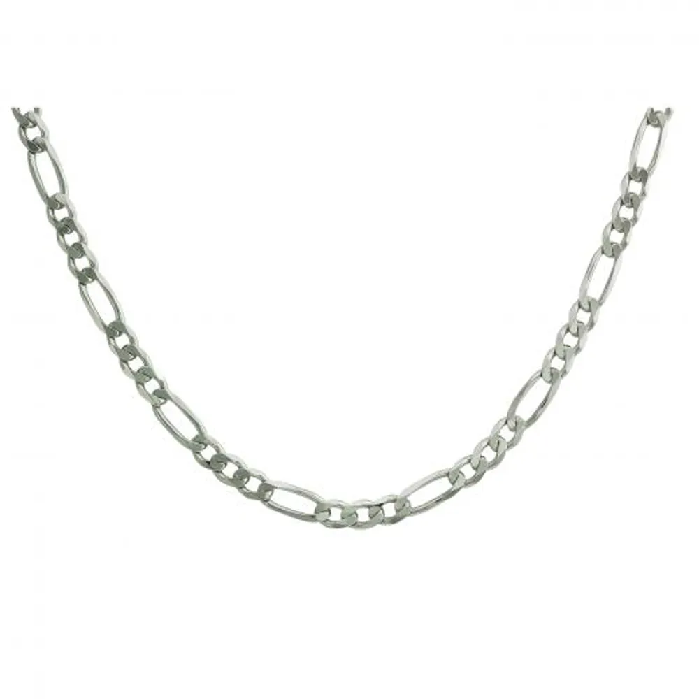 Sterling Silver Men's Figaro 20" Chain