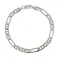 Sterling Silver 8.5" 6.8mm Figaro Gucci Bracelet