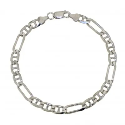 Sterling Silver 20" 6.8mm Figaro Gucci Chain