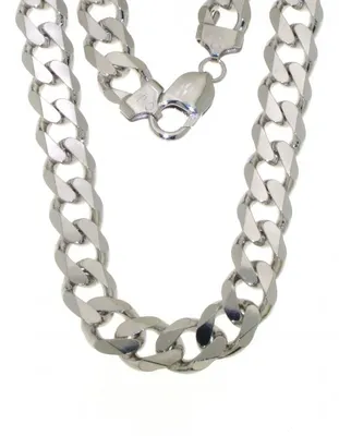 Sterling Silver 24" 10.7mm Curb Chain