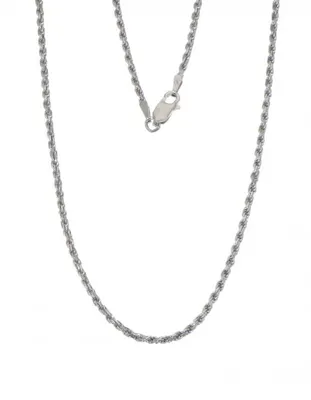 Sterling Silver 24" 1.8mm Rope Chain