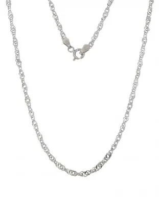 Sterling Silver 16" 2.1mm Singapore Chain