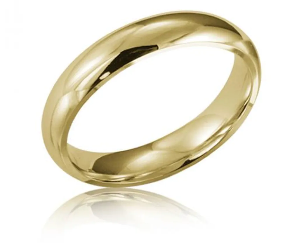 10K Yellow Gold 3mm Comfort Fit Wedding Band Size 6