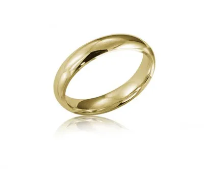 10K Gold 4mm Comfort Fit Wedding Band Size