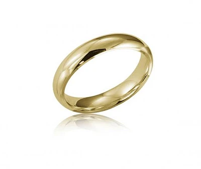 10K Yellow Gold 4mm Comfort Fit Wedding Band Size 10