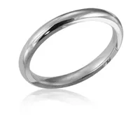 14K White Gold 2mm Comfort Fit Wedding Band Size 6