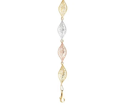 10K Tri-Colour Bracelet
