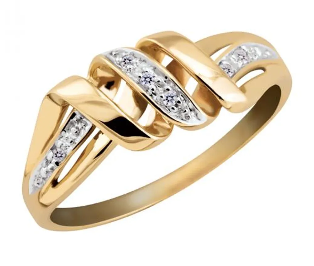 10K Yellow Gold Diamond Fashion Ring