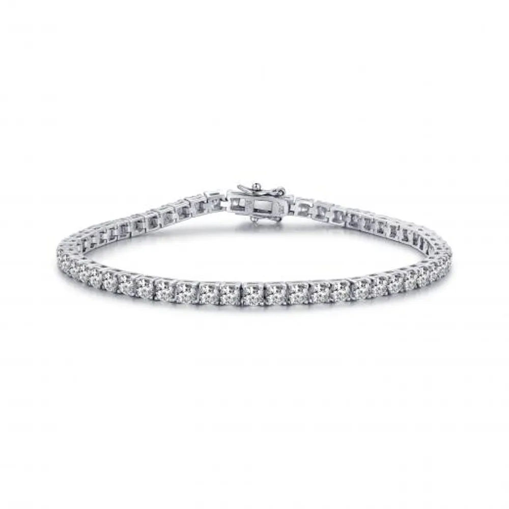 Sterling Silver Cubic Zirconia Tennis 7" Bracelet