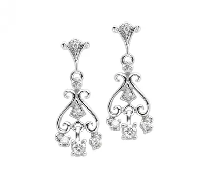 White Gold 0.25CTW Diamond Earrings