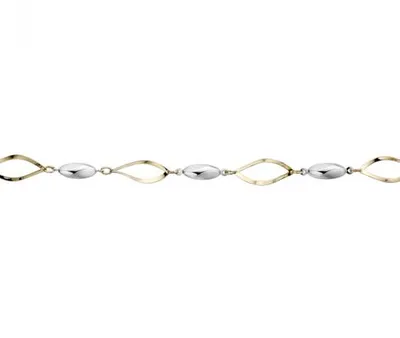 10K White & Yellow Gold Women's Bracelet