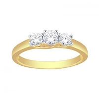 14K Yellow Gold Three-Stone Ring